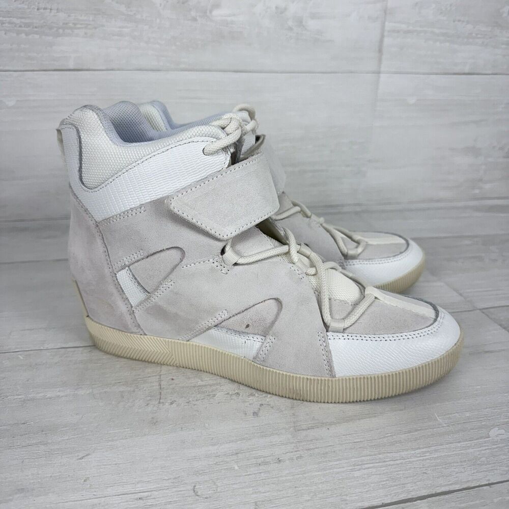 Sorel Out N About Sport Womens 10 Lace Up Wedge Boot Waterproof White Sneakers